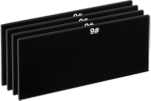 PATIKIL Svetslinsskärm 9 glas 4-1/4 tum x 5 cm, 4-pack härdat glas svart mörkläggande filterplattor överdrag ersättning för s