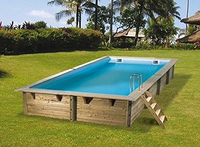 Ubbink Piscine enterrée NORTLAND-UBBINK Piscine Bois UBBINK LINEA Rectangulaire en Kit 650x350x140cm Liner Sable