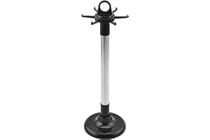 XCSJ Porta Utensili da Cucina in Acciaio Inox con 6 Ganci Porta Utensili Cucina da Appoggio a 360° Porta Mestoli da Cucina Porta Utensili da Cucina per Piano di Lavoro, 41*13cm (Nero)