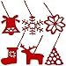 Produktbild Baumbehang für Weihnachten Filz Rot Set von 6, Light Up Your Home von Urlaub-Styling
