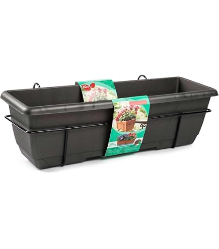 Acan Tradineur Fioriera per Balcone con Piatto Integrato PLFT