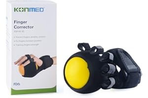KONMED Ober Spastizitätsmindernde Armschiene mit Ball, bei Beeinträchtigungen der Hand-Funktionen / Finger-Orthese, zum Training der Hand, zur Rehabilitation