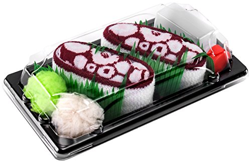 Rainbow Socks - Mujer Hombre Calcetines Sushi Octopus Rojo - 1 Par - Tamaño UE 36-40