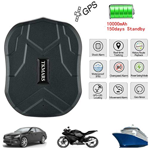 GPS Tracker, TKSTAR Tracciatore di Posizione GPS per Auto / Veicoli Tramite App Gratuita, Localizzatore GPS Con Geo-Fence Magnete Potente e Batteria da 10000mAh