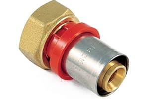 Raccordo A Pressare Dritto 20 X 1/2" Con Girello Per Multistrato Tiemme