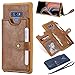 Produktbild für Smartphone Samsung Galaxy Note 9 Hülle, Leder Tasche für Samsung Galaxy Note 9 Flip Cover Handyhülle Bookstyle mit Magnet Kartenfächer Standfunktion-Gelb