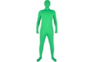 Andoer Tuta chroma key unisex, per adulti, elasticizzata, costume per servizi fotografici, video, effetti speciali, festival, cosplay, carnevale