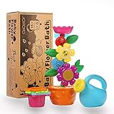 ❤️ Tolles Wasserspiel - garantierter Badespaß für Kinder - eine Wassermühle und 4 Stapelbecher Wasserspielzeug unterhält Ihr Kind und fördert dank der Kontrastfarben die visuelle Entwicklung von baby ab 1 Jahr