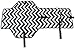 Boo Moi - Baby Changing Mat and Mini Bag - Nappy Changing Station - Travel Mat - Mini Bag. Black and White Chevron Design. Lightweight, Waterproof and Durable. Wipe Clean, Cushioned Changing Pad. Wide Padded Change Pad