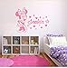 Produktbild Yangll Wandaufkleber Kinderzimmer Minnie Mouse Wandtattoo Personalisierte Baby Name Wandaufkleber Kinderzimmer Baby Zimmer Minnie Mouse Vinyl Kunst 57X42 Cm