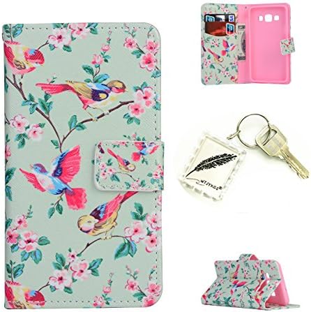 Slim Bumper Case PU Case for Samsung Galaxy A3 Screen: 4.5 Inches 2015 Protective Case Flexible Cover Cap – Photo Frame Keychain # AW Lightweight Soft Light Anti-shock Cover Case 3