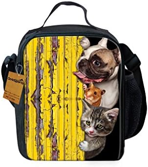OrrinSports 3D Print InsulatedLunch Bag Totes Keep Hot And Cold For Kids Cat