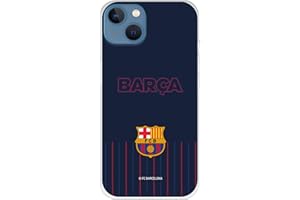 LA CASA DE LAS CARCASAS Funda para iPhone 13 del FC Barcelona Barsa Fondo Azul para Proteger tu móvil. Carcasa para iPhone de Silicona Flexible con Licencia Oficial de Licencia Oficial FC Barcelona
