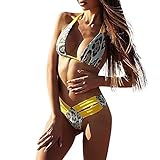 SUCES Bikini Damen Set Push up Sexy Frauen Print Bikini Set Push Up Pad bademode Frauen bauchweg Badeanzug Damen sexy Beachwear Damen Bikini Swimwear Schwimmen Set Badebekleidungs Swimsuit