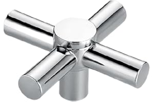 BAOBLAZE Manija de grifo de aleación de zinc, reemplazo directo de hardware, pieza de repuesto, perilla de grifo, manija cruzada para ducha, baño, bañera,