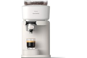 ‎PHILIPS Philips Baristina Espresso Machine, Real Espresso, Made Simple, Compact Coffee Machine, Natural White with White Portafilter, 16 Bar Pump Pressure, Automatic Grinder, Cafe Crema (BAR300/00)
