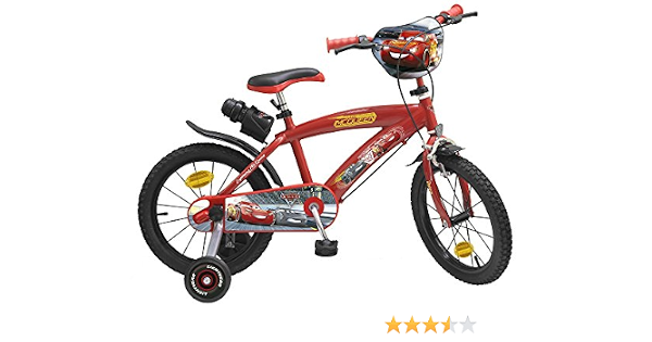 Toimsa Bicicletta per Bambini Disney Cars 3 Evolution 16 Pollici Saetta  McQueen con Borraccia : Amazon.it: Sport e tempo libero