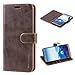 Price comparison product image Mulbess Huawei Mate 10 Pro Case Wallet, Leather Flip Phone Case for Huawei Mate 10 Pro Cover, Vintage Brown