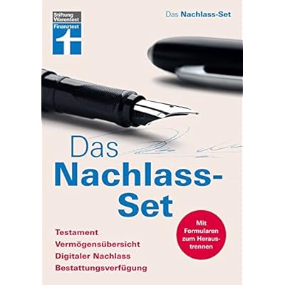 Das Nachlass-Set: Testament, Vermögensübersicht, Digitaler Nachlass, Bestattungsverfügung Das Nachlass-Set: Testament, Vermögensübersicht, Digitaler Nachlass, Bestattungsverfügung