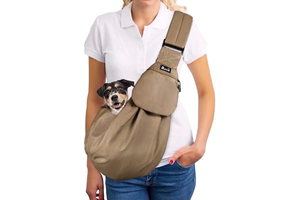 SlowTon Sac de Transport pour Chien, Sac à Bandoulière Mains Libres pour Petit Animal de Compagnie avec Sangle Réglable, Adapté au Transport Petit Chien Animaux de Compagnie en Voyage en Plein Air