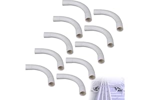 RAKIUTY Rohrbogen M16 10 x Rohr Bogen 90° Elektrorohr Stangenrohr Leerrohr PVC Installation Kabelkanal Keller Wand Decken Montage Kabelrohr allzweck aller Art 16 mm