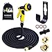Produktbild VHOME Gartenschlauch Flexible 15M Wasserschlauch Set - Erweiterbar Flexi Magic Garden Schlauch Dehnbar für Bewässerung Autowäsche Haus Spülen PET-Bäder mit Sprühpistole (15M, Schwarz)