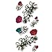 TAFLY 5 Sheets 3D Ladies Body Art Sticker Sexy Butterfly Rose+Butterfly Temporary Tattoo