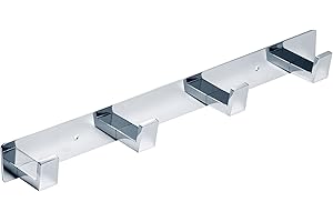 YUET Attaccapanni da Parete con 4 Gancio, Asciugamani Muro Portasciugamani In Acciaio Inossidabile Cromato Porta Cucina Ganci Accappatoio Appendiabiti Asciugamano Gancio Bagno