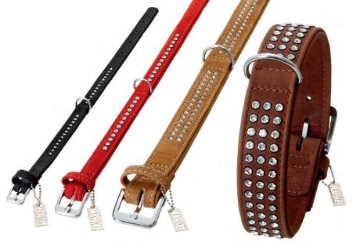 Preisvergleich Produktbild Karlie Buffalo Strass Halsband, 24 mm, 45 cm, braun