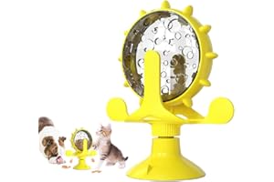 YATOSEEN Giocattolo per Gatti Windmill, Giocattoli per Gatti, Giocattolo Interattivo per Gatti, Distribuzione del Cibo con Ruota Panoramica, Giocattolo per Gatti Verticale Girevole a 360°