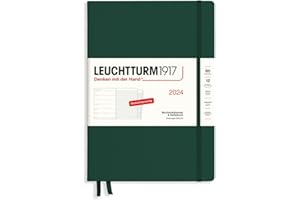 ‎LEUCHTTURM1917 LEUCHTTURM1917 367749 Wochenkalender & Notizbuch Composition (B5) 2024, mit Extraheft für Adressen und Jahrestage, Forest Green, Deutsch, 12 Monate