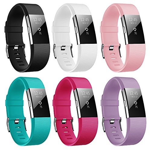 Hanlesi Fitbit Charge 2 Correa, TPU Silicona Pulsera Ajustable Banda de Accesorio Correa de Deporte para Fitbit Charge 2 Fitness Wristband