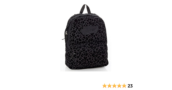 vans black leopard print backpack