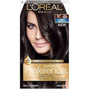 LOreal Paris Superior Preference Hair Colour, 3C Cool Darkest Brown