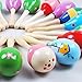 Tonsee®1 Pcs Baby Kid Wooden Ball Musical Development Percussion Rattle Sand Hammer Toy, Random Color
