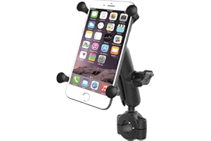 RAM MOUNT RAM-B-408-75-1-UN10 RAM® Torque™ 3/4" - 1" Diameter Handlebar/Rail Base with 1" Ball, Standard Arm and X-Grip® for Larger Phones
