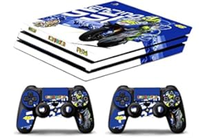 GAMESMONKEY Skin Compatibilité pour PS4 PRO - VALENTINO ROSSI - Limited Edition Decal étuis de protection pour faceplates BunDLE