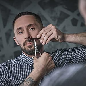 Beard & Moustache Scissors With Comb For Precise Facial Hair Trimming - Sharpness and Stainless Steel Give These… - Image 5