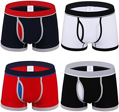 NXY Men's Boxer Briefs Stretchable Super Soft Underwear Cotton &amp; Spandex L