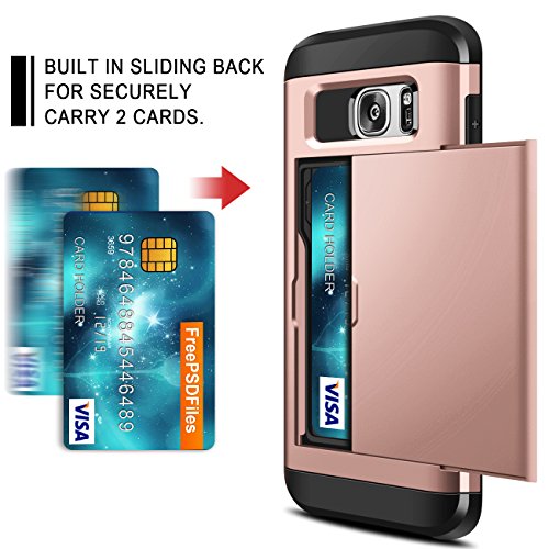 Funda Samsung Galaxy S7 Coolden Protectora Rigida Compartimento para 2 Tarjetas Funda Ultra Delgado Carcasa de Doble Capa Absorci n de choque Anti-Golpes Caso para Samsung Galaxy S7-Oro Rosa Funda Samsung Galaxy S7 Coolden Protectora Rigida Compartimento para 2 Tarjetas Funda Ultra Delgado Carcasa de Doble Capa Absorci n de choque Anti-Golpes Caso para Samsung Galaxy S7-Oro Rosa
