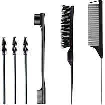 3-reihiger Haarkamm Mit Rattenschwanz – Entwirrbürste Für Alle Haartypen, Rot