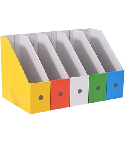 Magazine Rack Kraft Paper, 5 Pieces Magazine Files Cardboard, File Holder, File Magazine Holder, Magazine File Holder Kraft Paper Pack, For Dormitory Office Home Stationery Office Supplies File