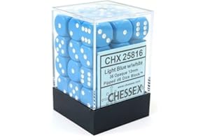 Chessex Light Blue Opaque Dice 12mm D6 Set of 36 by Dice, multicolore