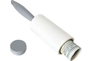 Awleynz Geheimer Geldsafe Lint Roller, Weiß und Grau, Versteckbarer Vorratsbehälter für Wertsachen