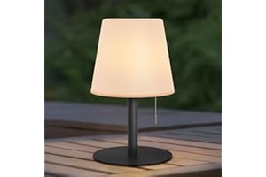 MALUX Lampe de Table sans fil 8 couleurs Blanc chaud Dimmable Lampe Table exterieur Rechargeable IP54 étanche Décoration idéale pour votre maison et votre jardin Table à manger (Noir)
