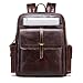 Produktbild Contacts Echtes Leder Rucksack Vintage College Schultasche Reise Daypack Passt 14 '' MacBook Laptop (Kaffee)
