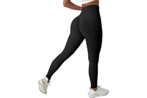 Vertvie Boom Booty Leggings Damen Sport Leggings High Waist Push Up Po Seamless Leggings Scrunch Sportleggings Hose Slim Fit Fitness Hosen Damen Gym