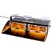 Produktbild 12V 16 LED Warnlichter hoher Intensität Warnleuchte Notfall Warnblitzleuchte Strobe mit 18 Muster für Auto Fahrzeug LKW SUV Innen Dach Dash Windschutzscheibe mit Saugnäpfen von Discoball (Gelb)
