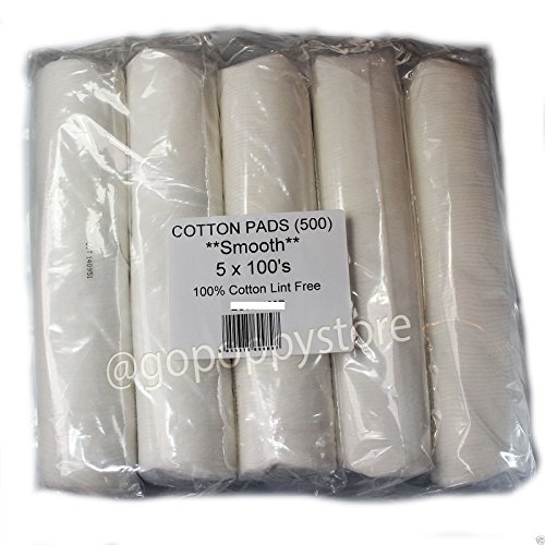 2000X COSMETIC LINT FREE COTTON WOOL PADS FACE NAILS MAKEUP REMOVER 500 x 4pkt