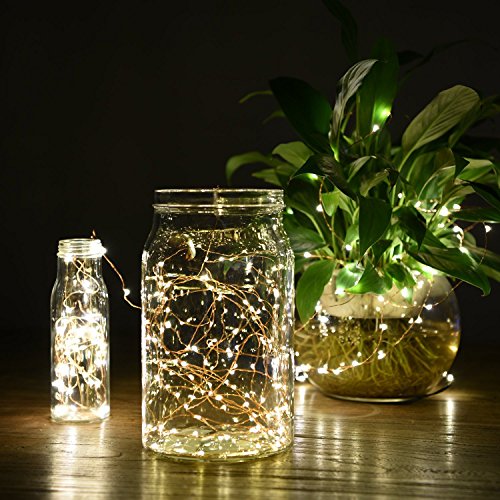 EnGive Lichterkette Warmweiß Kupferdraht Weihnachtsdeko 100er LED 10M Lichterketten Garten Weihnachtsbeleuchtung - 5